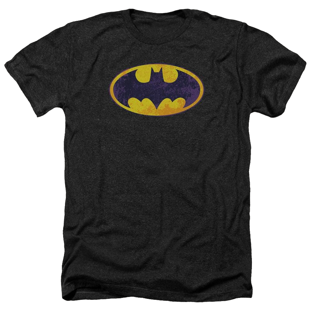 Batman Bm Neon Distress Logo - Men's Heather T-Shirt Men's Heather T-Shirt Batman