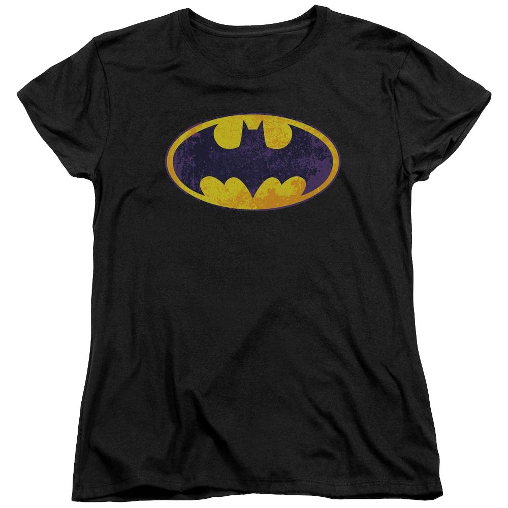 Batman Bm Neon Distress Logo - Women's T-Shirt Women's T-Shirt Batman