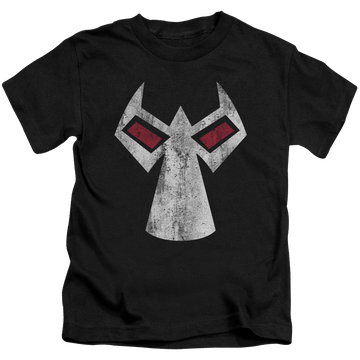 Black kid's t-shirt for ages 4 to 7 with Bane Mask graphic