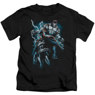 Black kid's t-shirt for ages 4 to 7 with Bane Evil Rising graphic