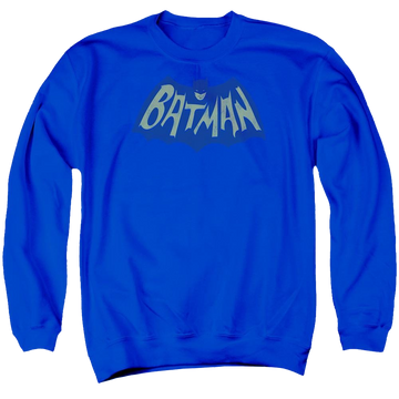 Royal men's crewneck sweatshirt with Batman Show Bat Logo graphic
