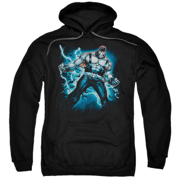 Black pullover hoodie with Stormy Bane graphic