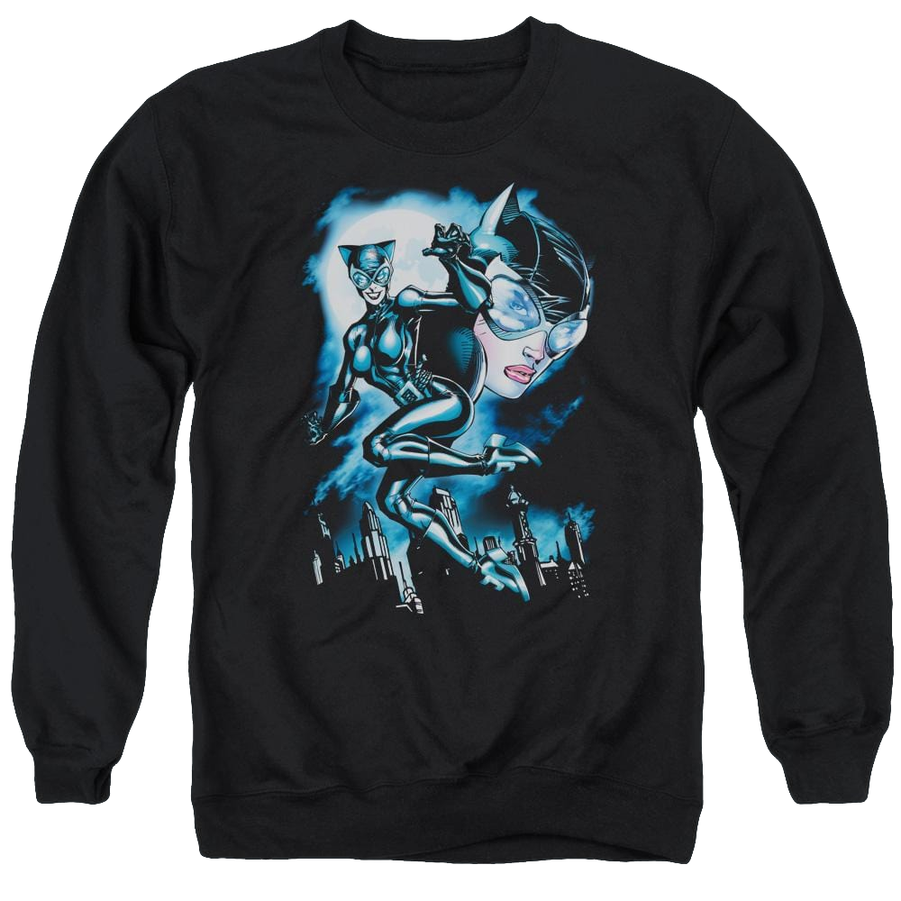 Batman Moonlight Cat - Men's Crewneck Sweatshirt Men's Crewneck Sweatshirt Catwoman
