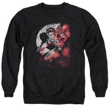 Black men's crewneck sweatshirt with Batman Robin Spotlight graphic