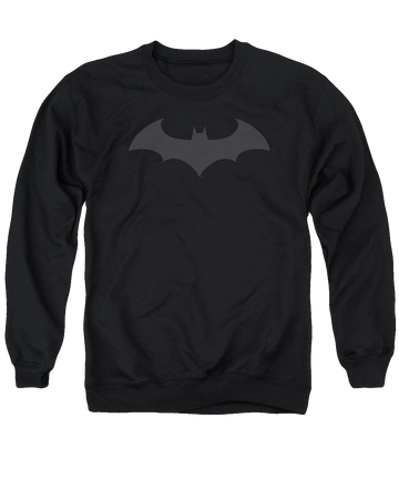 Black men's crewneck sweatshirt with Batman Hush Logo graphic