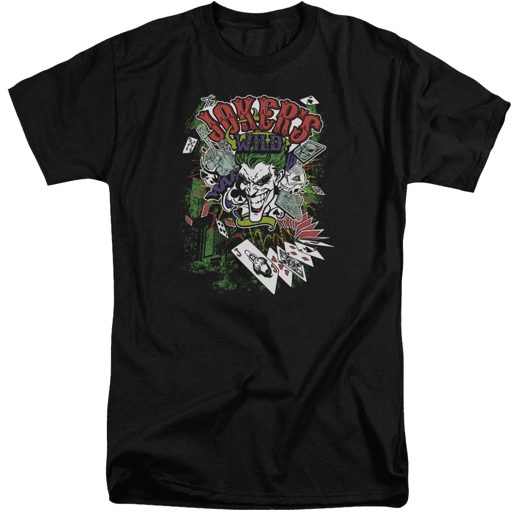 Batman Jokers Wild - Men's Tall Fit T-Shirt Men's Tall Fit T-Shirt Joker