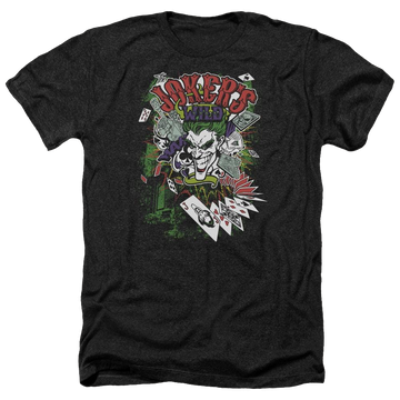 Batman Jokers Wild - Men's Heather T-Shirt Men's Heather T-Shirt Joker