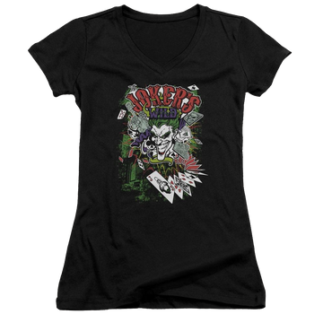 Batman Jokers Wild - Juniors V-Neck T-Shirt Juniors V-Neck T-Shirt Joker
