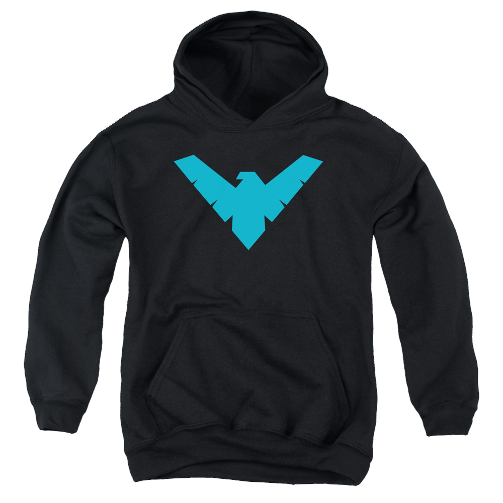 Nightwing Nightwing Symbol - Youth Hoodie Youth Hoodie (Ages 8-12) Nightwing