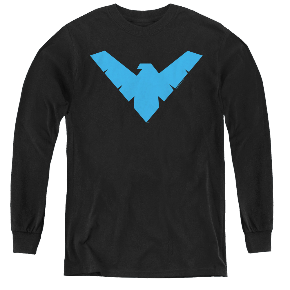 Nightwing Nightwing Symbol - Youth Long Sleeve T-Shirt Youth Long Sleeve T-Shirt Nightwing