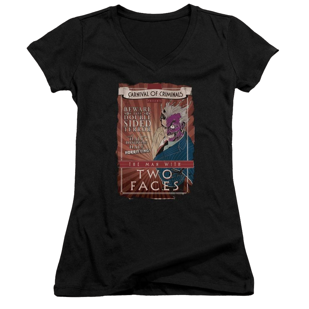 Batman Two Faces - Juniors V-Neck T-Shirt Juniors V-Neck T-Shirt Batman
