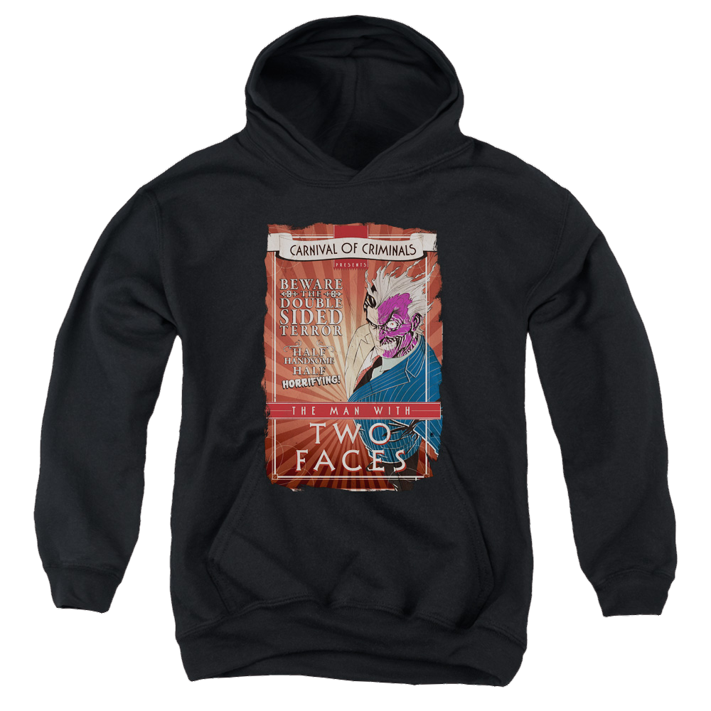 DC Batman Two Faces - Youth Hoodie Youth Hoodie (Ages 8-12) Batman