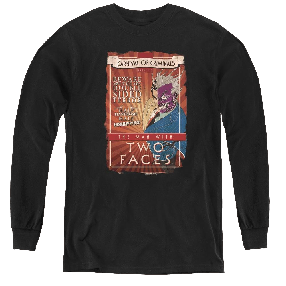 Dc Batman Two Faces - Youth Long Sleeve T-Shirt Youth Long Sleeve T-Shirt Batman