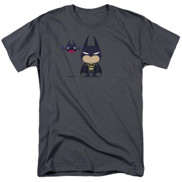 Charcoal men's regular fit t-shirt with Cute Batman graphic