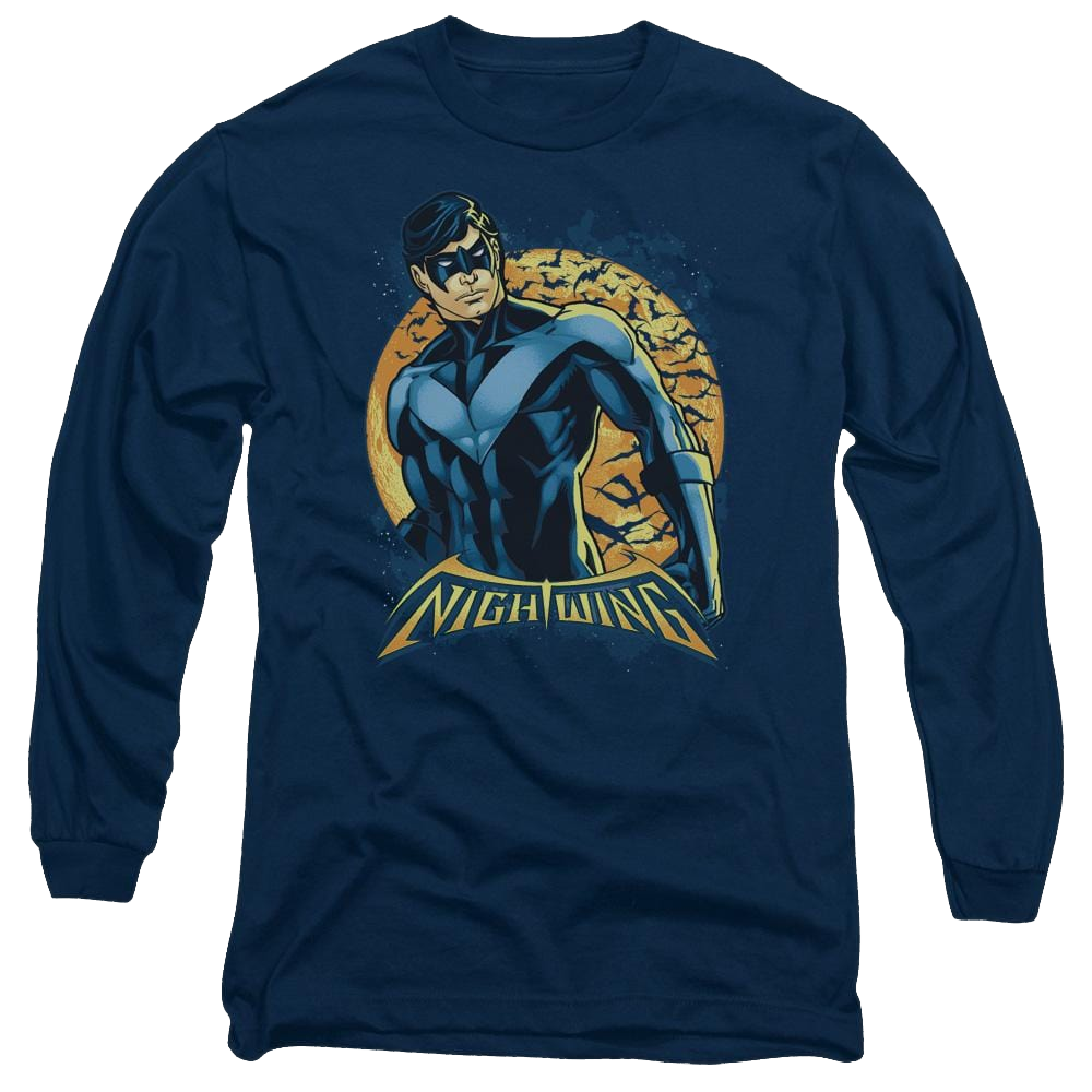 Batman Nightwing Moon - Men's Long Sleeve T-Shirt Men's Long Sleeve T-Shirt Nightwing