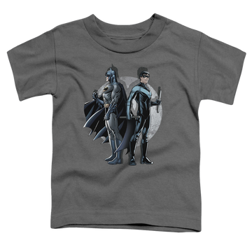 Charcoal kid's t-shirt for ages 4 to 7 with Nightwing Spotlight graphic