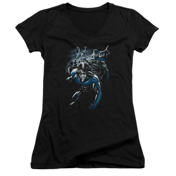Batman Dynamic Duo - Juniors V-Neck T-Shirt Juniors V-Neck T-Shirt Nightwing