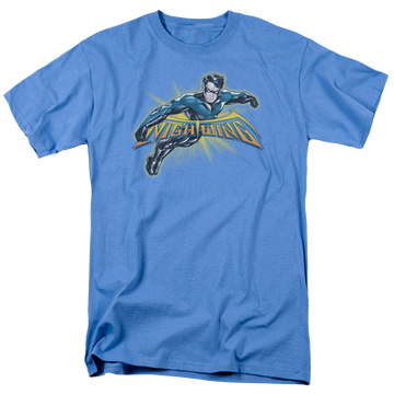 Carolina blue men's regular fit t-shirt with Nightwing Burst graphic