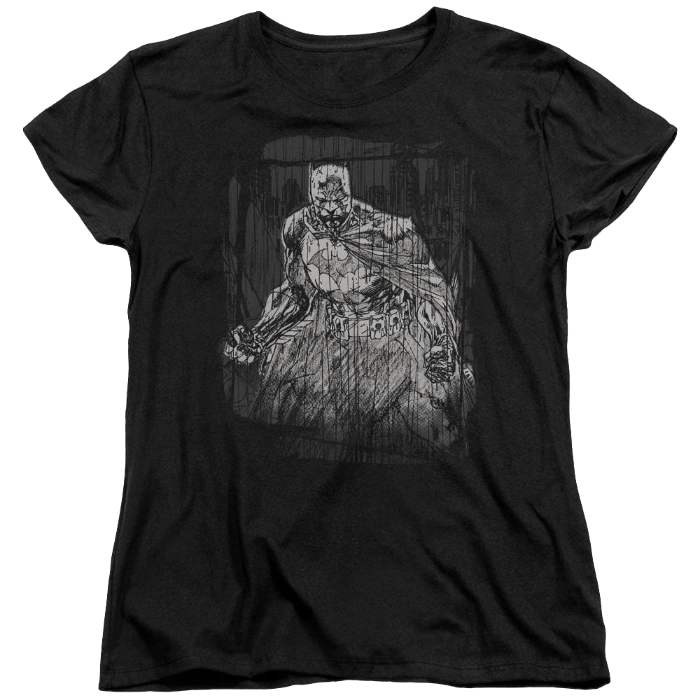 Batman Pencilled Rain - Women's T-Shirt Women's T-Shirt Batman