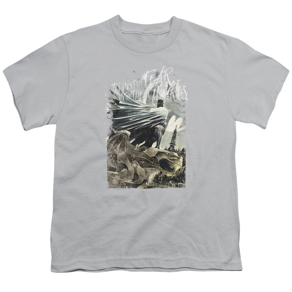 DC Batman Instill Fear - Youth T-Shirt Youth T-Shirt (Ages 8-12) Batman