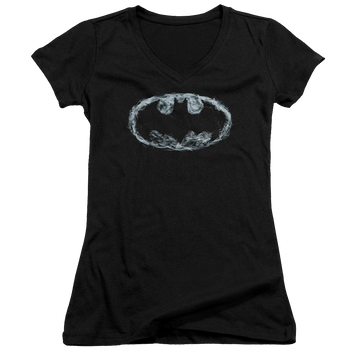 Batman Smoke Signal - Juniors V-Neck T-Shirt Juniors V-Neck T-Shirt Batman