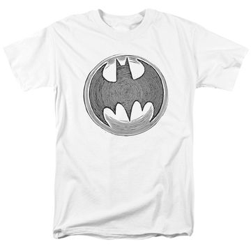 White men's regular fit t-shirt with Batman Knight Knockout graphic