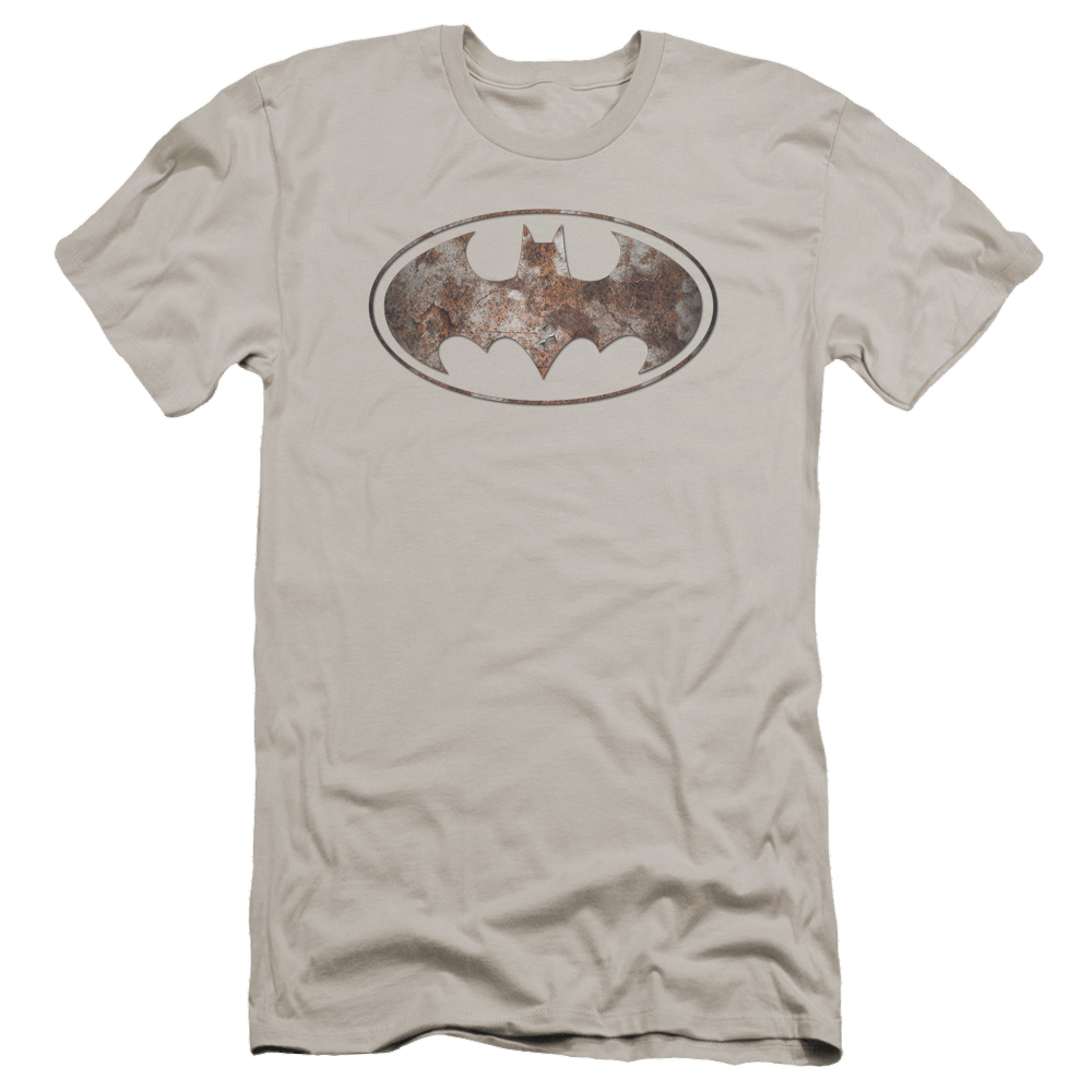 Batman Heavy Rust Logo - Men's Premium Slim Fit T-Shirt Men's Premium Slim Fit T-Shirt Batman