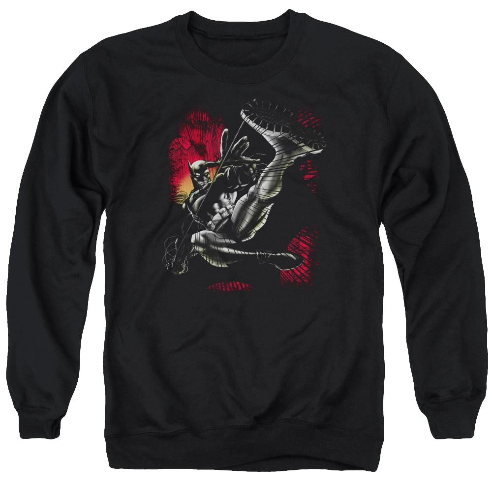 Batman Kick Swing - Men's Crewneck Sweatshirt Men's Crewneck Sweatshirt Batman