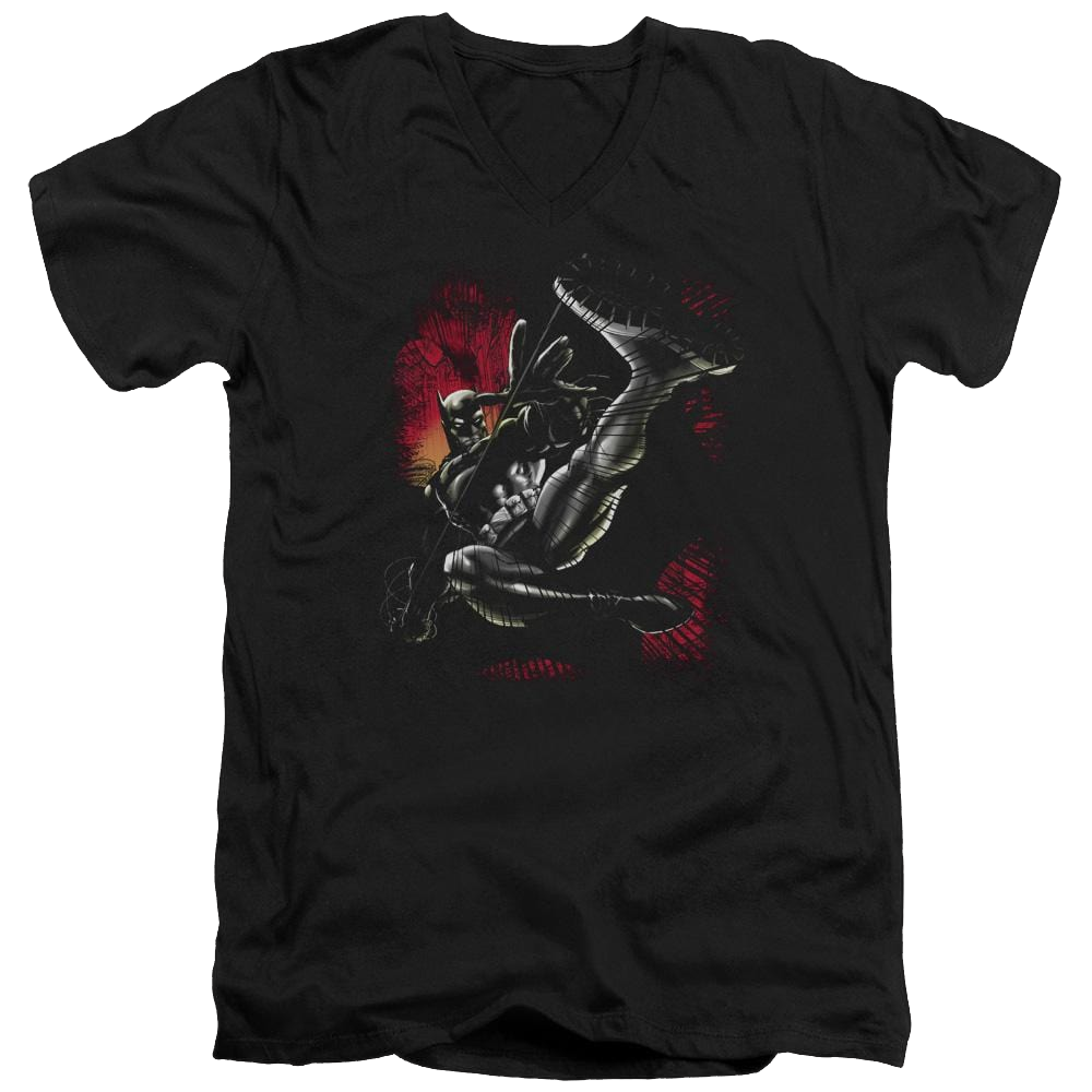 Batman Kick Swing - Men's V-Neck T-Shirt Men's V-Neck T-Shirt Batman
