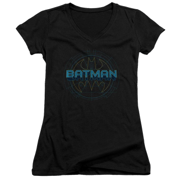 Batman Bat Tech Logo - Juniors V-Neck T-Shirt Juniors V-Neck T-Shirt Batman