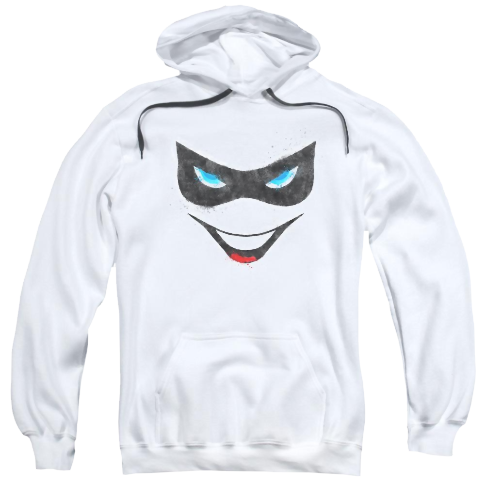 Batman Harley Face - Pullover Hoodie Pullover Hoodie Harley Quinn
