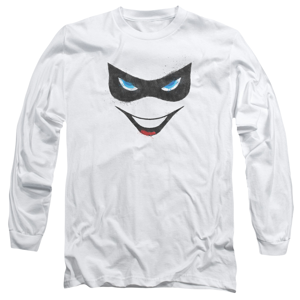 Batman Harley Face - Men's Long Sleeve T-Shirt Men's Long Sleeve T-Shirt Harley Quinn
