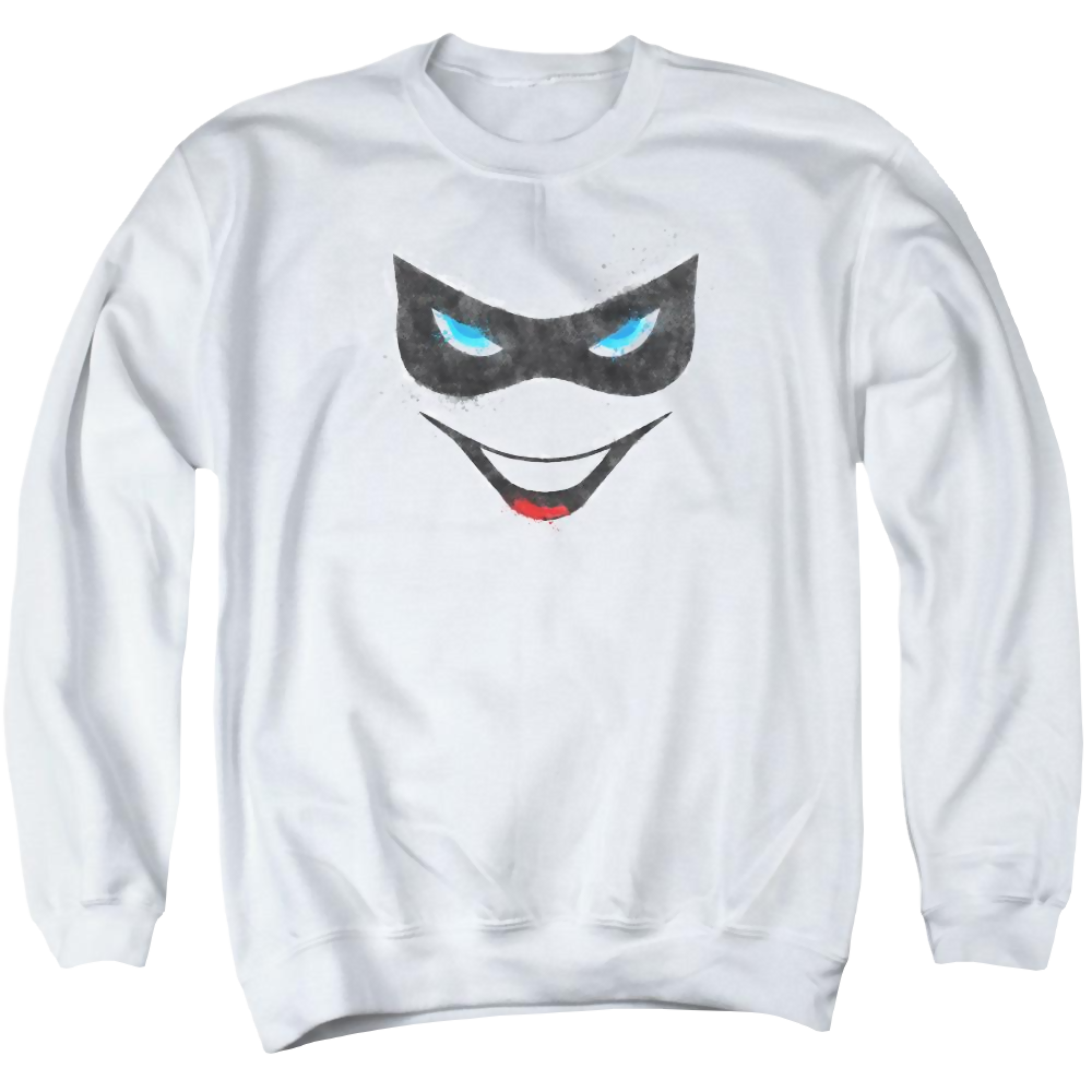 Batman Harley Face - Men's Crewneck Sweatshirt Men's Crewneck Sweatshirt Harley Quinn