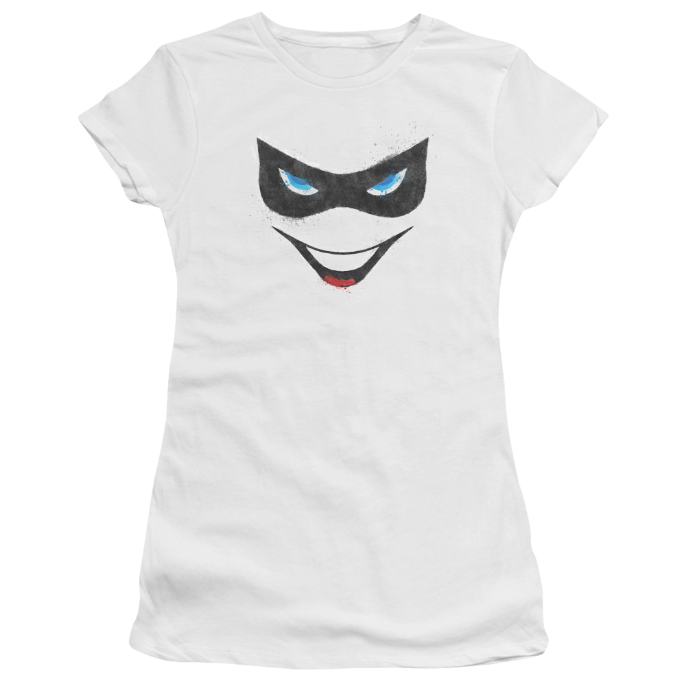 Batman Harley Face - Juniors T-Shirt Juniors T-Shirt Harley Quinn