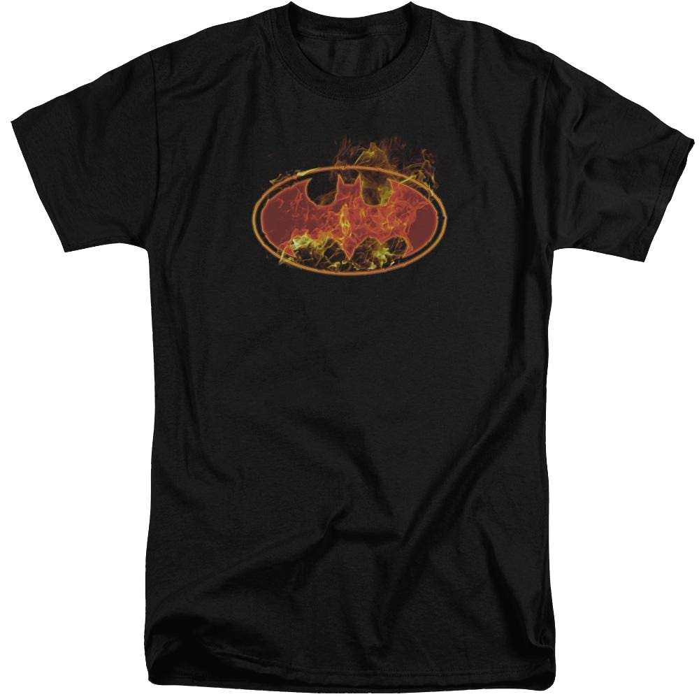 Batman Flames Logo - Men's Tall Fit T-Shirt Men's Tall Fit T-Shirt Batman