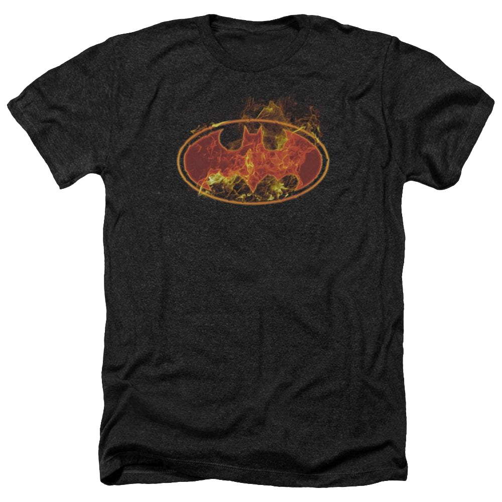 Batman Flames Logo - Men's Heather T-Shirt Men's Heather T-Shirt Batman