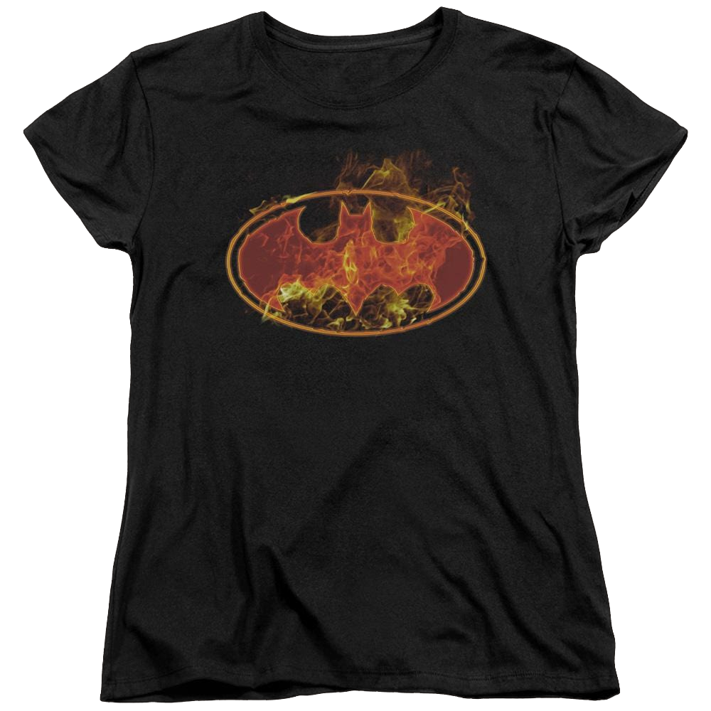 Batman Flames Logo - Women's T-Shirt Women's T-Shirt Batman