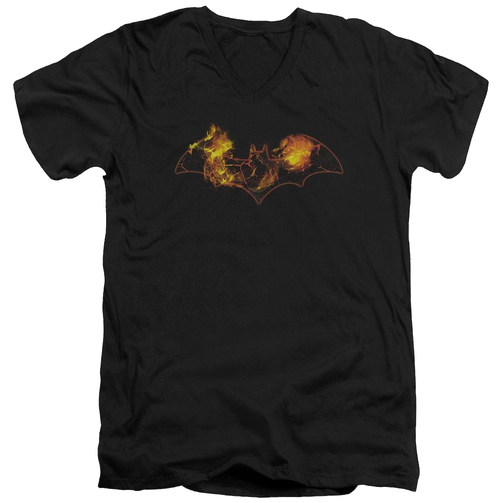 Batman Molten Logo - Men's V-Neck T-Shirt Men's V-Neck T-Shirt Batman