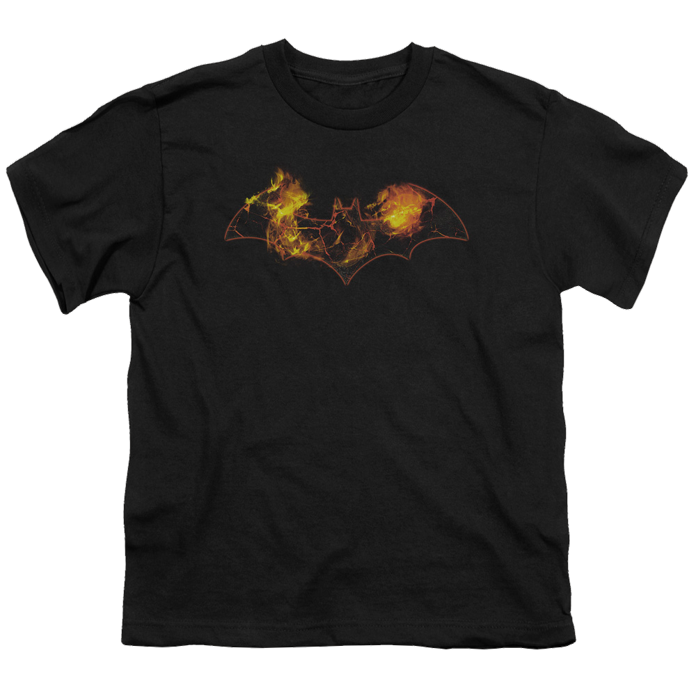 DC Batman Molten Logo - Youth T-Shirt Youth T-Shirt (Ages 8-12) Batman