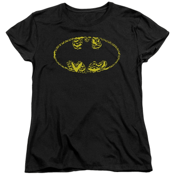 Black women's t-shirt with Batman Bats On Bats graphic