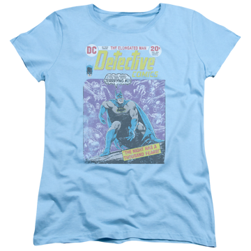 Light blue women's t-shirt with Batman A Thousand Fears graphic
