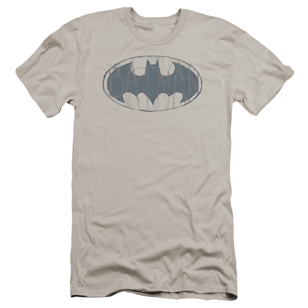 Batman Water Sketch Signal - Men's Premium Slim Fit T-Shirt Men's Premium Slim Fit T-Shirt Batman