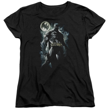 Black women's t-shirt with Batman The Knight graphic