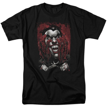 Black men's regular fit t-shirt with Batman Blood In Hands graphic
