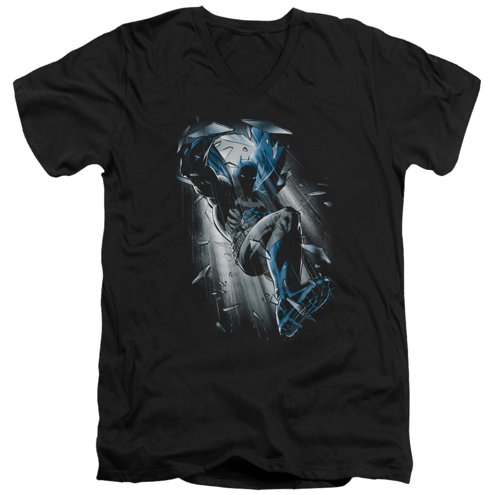 Batman Bat Crash - Men's V-Neck T-Shirt Men's V-Neck T-Shirt Batman