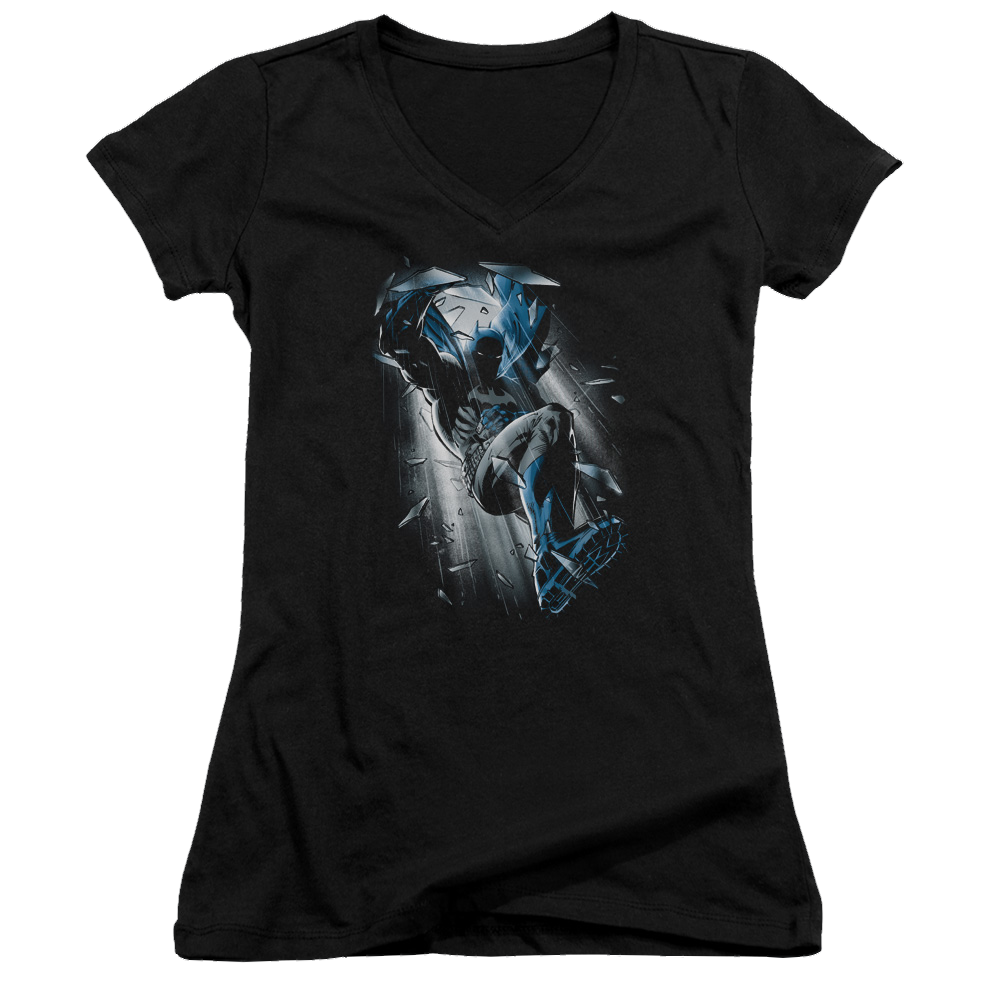 Batman Bat Crash - Juniors V-Neck T-Shirt Juniors V-Neck T-Shirt Batman