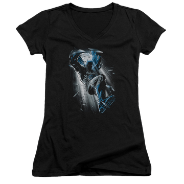 Batman Bat Crash - Juniors V-Neck T-Shirt Juniors V-Neck T-Shirt Batman