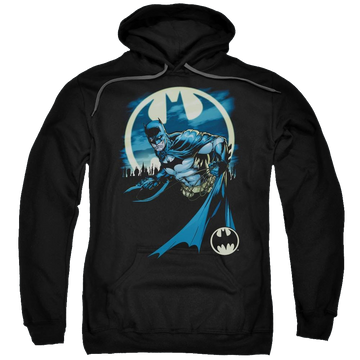 Black pullover hoodie with Batman Heed The Call graphic