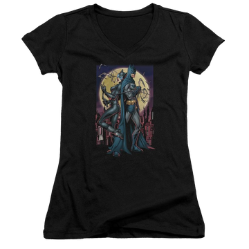 Batman Paint The Town Red - Juniors V-Neck T-Shirt Juniors V-Neck T-Shirt Batman