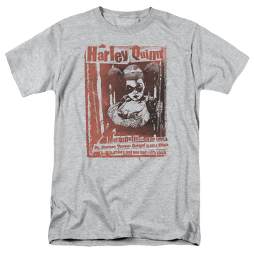 Athletic heather men's regular fit t-shirt with Batman Dr Quinn graphic